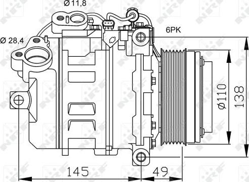 NRF 32533 - Компрессор кондиционера parts5.com