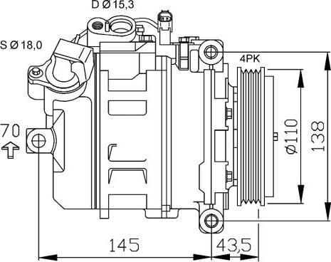 NRF 32520 - Компрессор кондиционера parts5.com