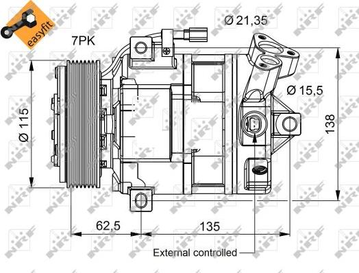 NRF 32692 - Компрессор кондиционера parts5.com