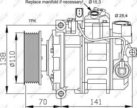 NRF 32613 - Компрессор кондиционера parts5.com