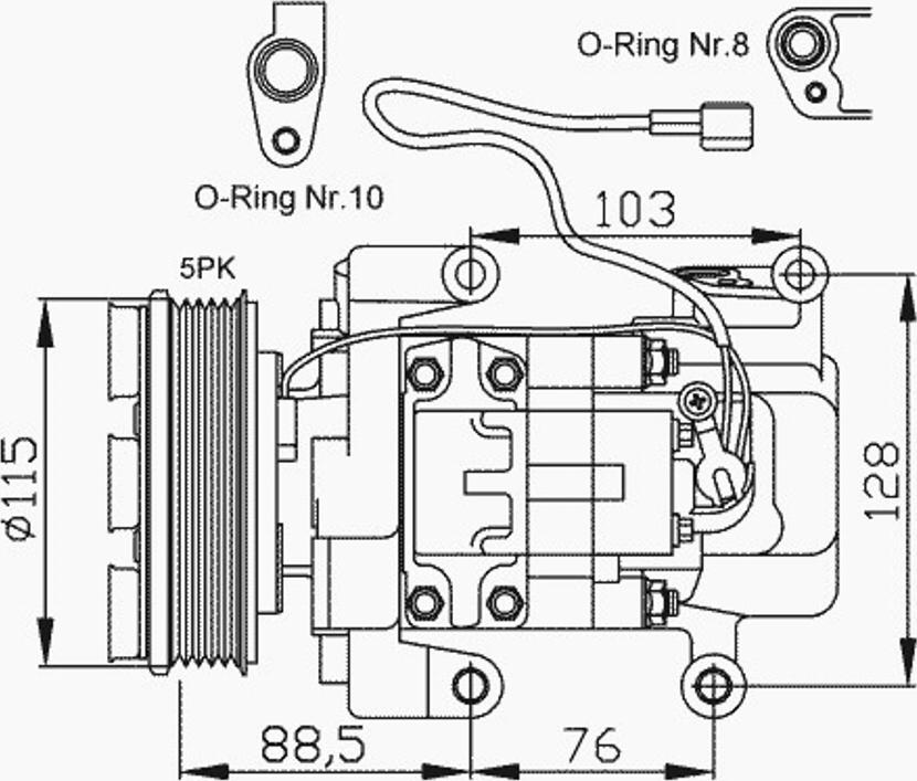 NRF 32681 - Компрессор кондиционера parts5.com