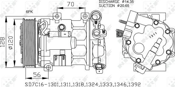 NRF 32682 - Компрессор кондиционера parts5.com