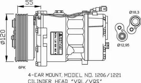 NRF 32064G - Компрессор кондиционера parts5.com