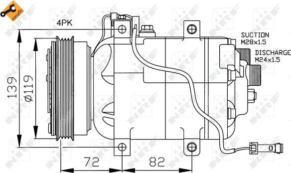 NRF 32030 - Компрессор кондиционера parts5.com