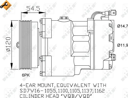 NRF 32033 - Компрессор кондиционера parts5.com