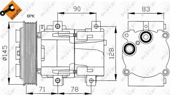 NRF 32076 - Компрессор кондиционера parts5.com