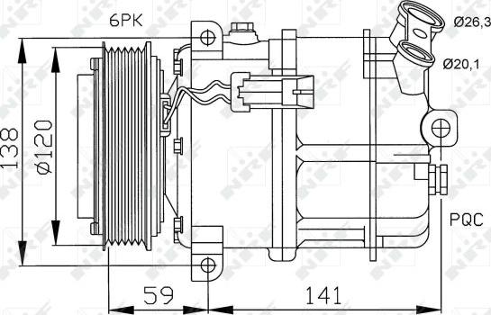 NRF 32191 - Компрессор кондиционера parts5.com