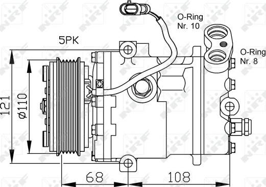 NRF 32197 - Компрессор кондиционера parts5.com