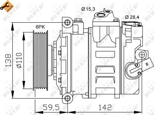 NRF 32146 - Компрессор кондиционера parts5.com