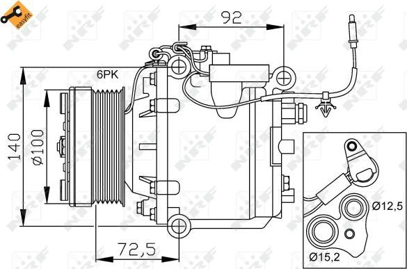 NRF 32165 - Компрессор кондиционера parts5.com