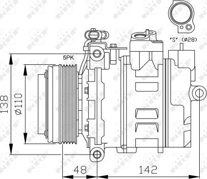 NRF 32116 - Компрессор кондиционера parts5.com
