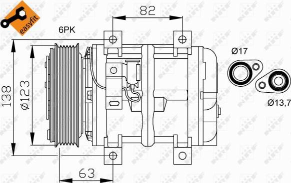 NRF 32112 - Компрессор кондиционера parts5.com