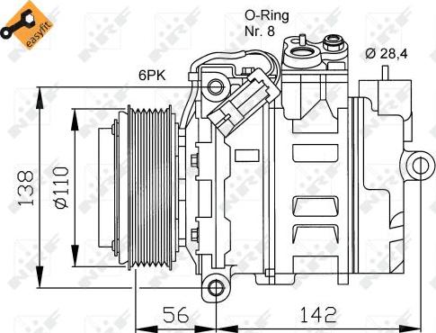 NRF 32178 - Компрессор кондиционера parts5.com