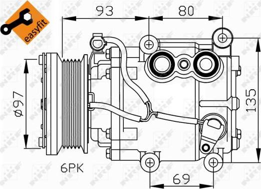 NRF 32247 - Компрессор кондиционера parts5.com