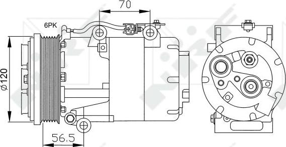 NRF 32250 - Компрессор кондиционера parts5.com