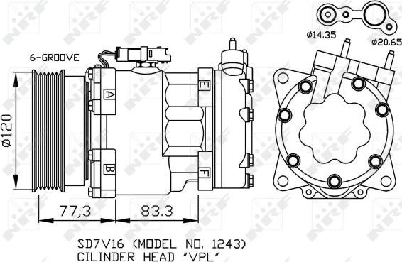 NRF 32266 - Компрессор кондиционера parts5.com