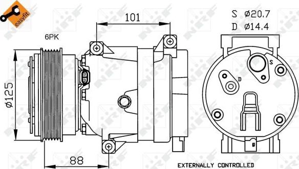 NRF 32231 - Compresor, aire acondicionado parts5.com