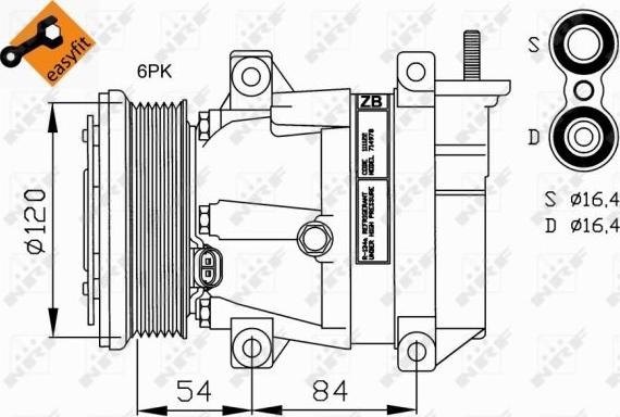 NRF 32220 - Compresor, aire acondicionado parts5.com