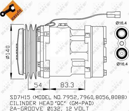 NRF 32274 - Компрессор кондиционера parts5.com