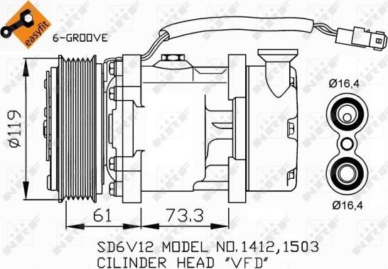 NRF 32275 - Компрессор кондиционера parts5.com