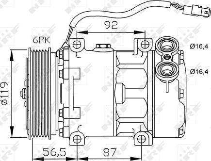 NRF 32278 - Компрессор кондиционера parts5.com