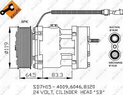 NRF 32750 - Компрессор кондиционера parts5.com