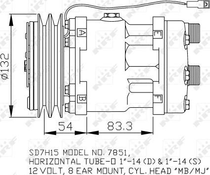 NRF 32757 - Компрессор кондиционера parts5.com