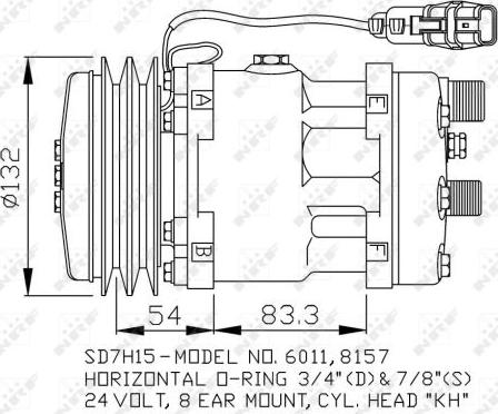 NRF 32708 - Компрессор кондиционера parts5.com