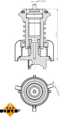 NRF 725095 - Термостат, охлаждающая жидкость parts5.com