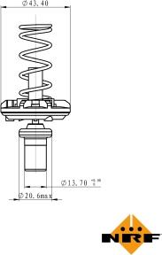 NRF 725049 - Термостат, охлаждающая жидкость parts5.com