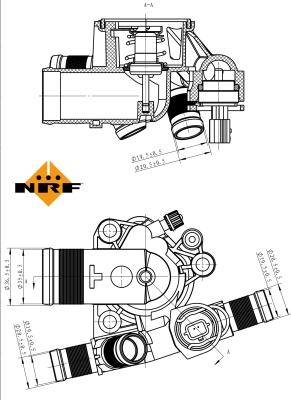 NRF 725045 - Термостат, охлаждающая жидкость parts5.com