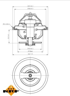 NRF 725047 - Термостат, охлаждающая жидкость parts5.com