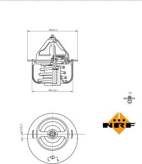 NRF 725054 - Термостат, охлаждающая жидкость parts5.com