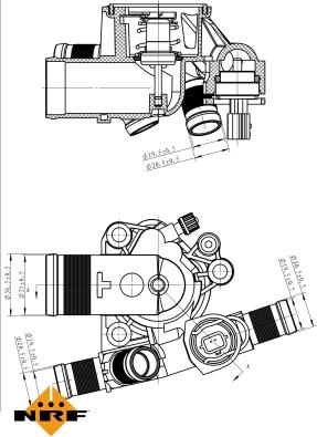 NRF 725051 - Термостат, охлаждающая жидкость parts5.com