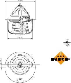 NRF 725057 - Термостат, охлаждающая жидкость parts5.com