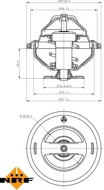 NRF 725063 - Термостат, охлаждающая жидкость parts5.com