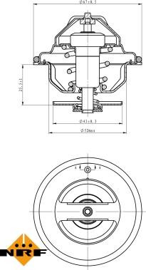 NRF 725067 - Термостат, охлаждающая жидкость parts5.com