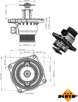 NRF 725005 - Термостат, охлаждающая жидкость parts5.com