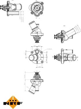 NRF 725000 - Термостат, охлаждающая жидкость parts5.com