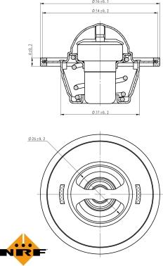 NRF 725016 - Термостат, охлаждающая жидкость parts5.com