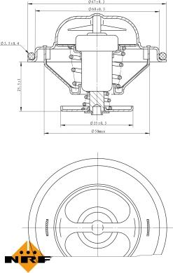 NRF 725086 - Термостат, охлаждающая жидкость parts5.com