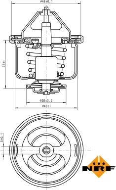 NRF 725026 - Термостат, охлаждающая жидкость parts5.com