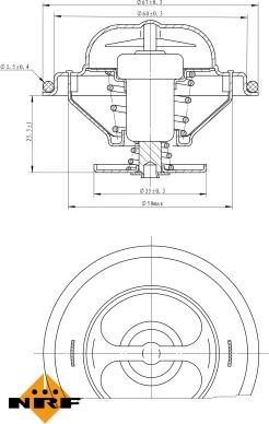 NRF 725070 - Термостат, охлаждающая жидкость parts5.com