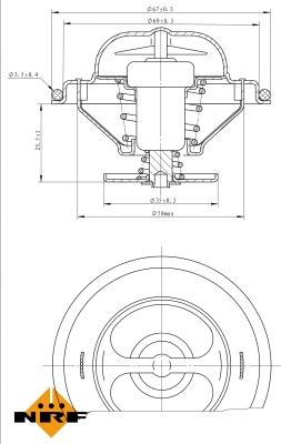 NRF 725071 - Термостат, охлаждающая жидкость parts5.com