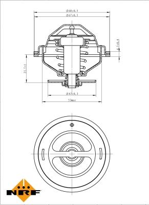 NRF 725194 - Термостат, охлаждающая жидкость parts5.com