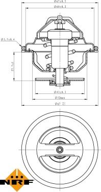 NRF 725192 - Термостат, охлаждающая жидкость parts5.com