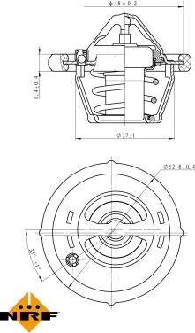 NRF 725159 - Термостат, охлаждающая жидкость parts5.com