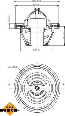 NRF 725154 - Термостат, охлаждающая жидкость parts5.com