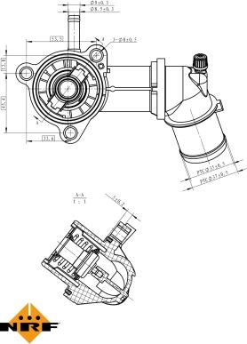 NRF 725164 - Термостат, охлаждающая жидкость parts5.com