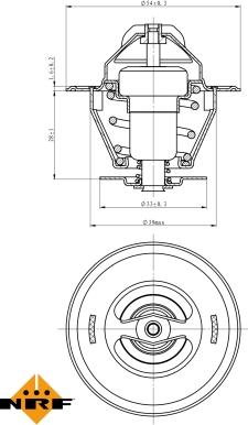 NRF 725161 - Термостат, охлаждающая жидкость parts5.com